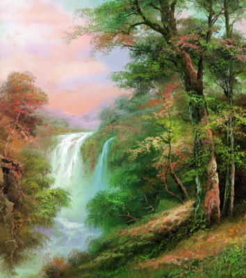 сказочный водопад